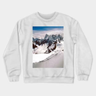 Chamonix Aiguille du Midi Mont Blanc Massif French Alps France Crewneck Sweatshirt